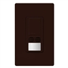 Lutron MS-B102-V-BR Maestro Dual Technology Ultrasonic and Passive Infrared Vacancy Sensor Switch for Single Circuit, Neutral Wire Required, in Brown 