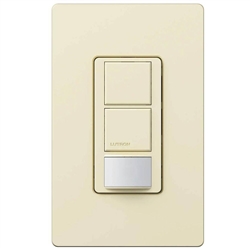 Lutron MS-OPS6-DDV-AL Maestro Dual-circuit Switch with Occupancy/Vacancy Sensor, 6A 120V-277V in Almond