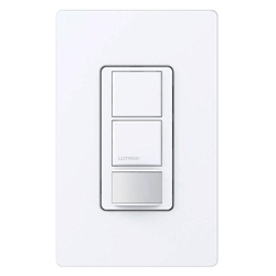 Lutron MS-OPS6-DDV-WH Maestro Dual-circuit Switch with Occupancy/Vacancy Sensor, 6A 120V-277V in White