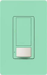 Lutron MS-OPS6M2U-DV-SG Maestro Switch with Occupancy Sensor Dual Voltage 120V-277V / 6A Multi Location, Neutral or Ground Wire, in Sea Glass