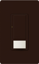 Lutron MS-PPS6-DDV-BR Maestro Dual-circuit Switch with Partial-on Occupancy Sensor, 6A 120V-277V in Brown