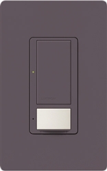 Lutron MS-PPS6-DDV-PL Maestro Dual-circuit Switch with Partial-on Occupancy Sensor, 6A 120V-277V in Plum