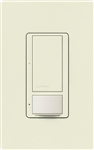 Lutron MS-VPS6M2U-DV-BI Maestro Switch with Vacancy Sensor Dual Voltage 120V-277V / 6A Multi Location, Neutral or Ground Wire, in Biscuit