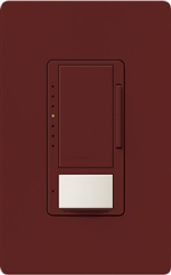 Lutron MSCL-OP153M-MR Maestro CL Occupancy Sensor (Auto-ON/OF or Manual ON/Auto-OFF) and Dimmer, 600W Incandescent, 150W CFL or LED Single Pole / Multi Location Dimmer in Merlot