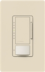 Lutron MSCL-OP153MH-LA Maestro CL Occupancy Sensor (Auto-ON/OF or Manual ON/Auto-OFF) and Dimmer, 600W Incandescent, 150W CFL or LED Single Pole / Multi Location Dimmer in Light Almond
