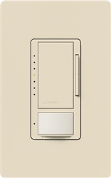 Lutron MSCL-VP153MH-LA Maestro CL Vacancy Sensor (Manual ON/Auto-OFF) and Dimmer, 600W Incandescent, 150W CFL or LED Single Pole / Multi Location Dimmer in Light Almond