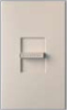 Lutron N-1000-TP Nova 1000W Incandescent / Halogen Single Pole Slide-to-Off Dimmer in Taupe