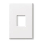 Lutron N-S-NFB-WH Nova, 1-Gang Wallplate, For Nova Dimmers & Switches, No Fins Broken in White