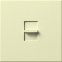 Lutron NT-1500-AL Nova T 1500W Incandescent / Halogen Single Location Slide-to-Off Dimmer in Almond, Matte Finish