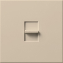 Lutron NT-1500-TP Nova T 1500W Incandescent / Halogen Single Location Slide-to-Off Dimmer in Taupe, Matte Finish