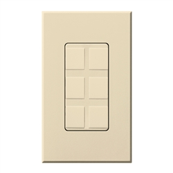 Lutron NT-6PF-BE Nova T Field-Customizable 6 Port Frame in Beige, Matte Finish