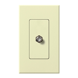 Lutron NT-CJ-AL Nova T Single Cable Jack in Almond, Matte Finish