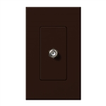 Lutron NT-CJ-BR Nova T Single Cable Jack in Brown, Matte Finish