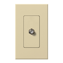 Lutron NT-CJ-IV Nova T Single Cable Jack in Ivory, Matte Finish