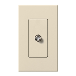 Lutron NT-CJ-LA Nova T Single Cable Jack in Light Almond, Matte Finish