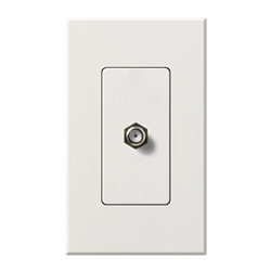 Lutron NT-CJ-WH Nova T Single Cable Jack in White, Matte Finish