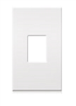 Lutron NT-K-NFB-WH Nova T Screwless 1 Gang Wallplate for Vareo Switches and Grafik Eye Entrance Controls, No Fins Broken, White, Matte Finish