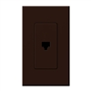 Lutron NT-PJ-BR Nova T, Single Telephone Jack, 6-Conductor, RJ11 in Brown, Matte Finish