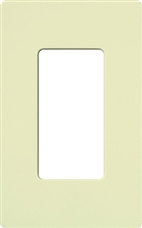 Lutron NT-R3-FB-AL Nova T Screwless 1 Gang Wallplate Decora Opening, Fins Broken, in Almond, Matte Finish