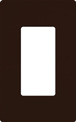 Lutron NT-R3-FB-BR Nova T Screwless 1 Gang Wallplate Decora Opening, Fins Broken, in Brown, Matte Finish