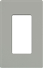 Lutron NT-R3-FB-GR Nova T Screwless 1 Gang Wallplate Decora Opening, Fins Broken, in Gray, Matte Finish