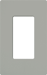 Lutron NT-R3-FB-GR Nova T Screwless 1 Gang Wallplate Decora Opening, Fins Broken, in Gray, Matte Finish