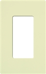 Lutron NT-R3-NFB-AL Nova T Screwless 1 Gang Wallplate Decora Opening, No Fins Broken, in Almond, Matte Finish