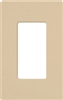 Lutron NT-R3-NFB-BE Nova T Screwless 1 Gang Wallplate Decora Opening, No Fins Broken, in Beige, Matte Finish