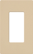 Lutron NT-R3-NFB-BE Nova T Screwless 1 Gang Wallplate Decora Opening, No Fins Broken, in Beige, Matte Finish