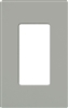 Lutron NT-R3-NFB-GR Nova T Screwless 1 Gang Wallplate Decora Opening, No Fins Broken, in Gray, Matte Finish