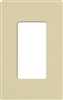 Lutron NT-R3-NFB-IV Nova T Screwless 1 Gang Wallplate Decora Opening, No Fins Broken, in Ivory, Matte Finish