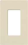 Lutron NT-R3-NFB-LA Nova T Screwless 1 Gang Wallplate Decora Opening, No Fins Broken, in Light Almond, Matte Finish