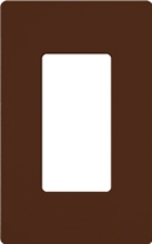 Lutron NT-R3-NFB-SI Nova T Screwless 1 Gang Wallplate Decora Opening, No Fins Broken, in Sienna, Matte Finish