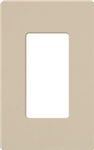 Lutron NT-R3-NFB-TP Nova T Screwless 1 Gang Wallplate Decora Opening, No Fins Broken, in Taupe, Matte Finish