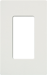 Lutron NT-R3-NFB-WH Nova T Screwless 1 Gang Wallplate Decora Opening, No Fins Broken, in White, Matte Finish