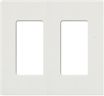 Lutron NT-R3R3-FB-BLA Nova T Screwless 2 Gang Wallplate Decora Opening, Fins Broken, in Black Anodized, Aluminum Finish