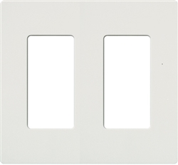 Lutron NT-R3R3-FB-BLA Nova T Screwless 2 Gang Wallplate Decora Opening, Fins Broken, in Black Anodized, Aluminum Finish