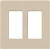 Lutron NT-R3R3-NFB-TP Nova T Screwless 2 Gang Wallplate Decora Opening, No Fins Broken, in Taupe, Matte Finish