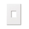Lutron NT-S-NFB-WH Nova T, 1-Gang Wallplate, For Nova T Dimmers & Switches, No Fins Broken in White, Matte Finish