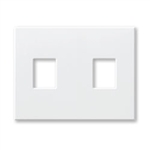 Lutron NT-SS-NFB-AL Nova T Screwless 2 Gang Wallplate Non Fins Broken Decora Opening in Almond, Matte Finish