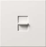 Lutron NTLV-1500-WH Nova T 1200W Magnetic Low Voltage Single Pole Slide-to-Off Dimmer in White, Matte Finish