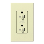 Lutron NTR-15-DDTR-AL Nova T 15A 120/125V Dual Dimming Tamper Resistant Duplex Receptacle in Almond, Matte Finish