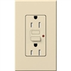 Lutron NTR-15-GFST-IV Nova T Duplex Self-Testing Tamper Resistant 15A 125V GFCI Receptacle in Ivory, Matte Finish