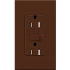 Lutron NTR-15-GFST-SI Nova T Duplex Self-Testing Tamper Resistant 15A 125V GFCI Receptacle in Sienna, Matte Finish