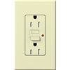 Lutron NTR-15-GFTR-AL Nova T Duplex Tamper Resistant GFCI Receptacles 15A 125V in Almond, Matte Finish (Replaced by NTR-15-GFST-AL)