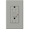 Lutron NTR-15-GFTR-GR Nova T Duplex Tamper Resistant GFCI Receptacles 15A 125V in Gray, Matte Finish (Replaced by NTR-15-GFST-GR)