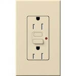 Lutron NTR-15-GFTR-IV Nova T Duplex Tamper Resistant GFCI Receptacles 15A 125V in Ivory, Matte Finish (Replaced by NTR-15-GFST-IV)