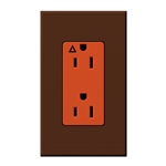 Lutron NTR-15-IG-OR-SI Nova T 15A, 125V, Isolated Ground Receptacle in Sienna, Matte Finish