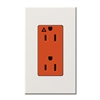 Lutron NTR-15-IG-OR-WH Nova T 15A, 125V, Isolated Ground Receptacle in White, Matte Finish