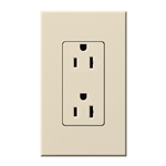 Lutron NTR-15-LA Nova T Receptacles 15A 125V in Light Almond, Matte Finish